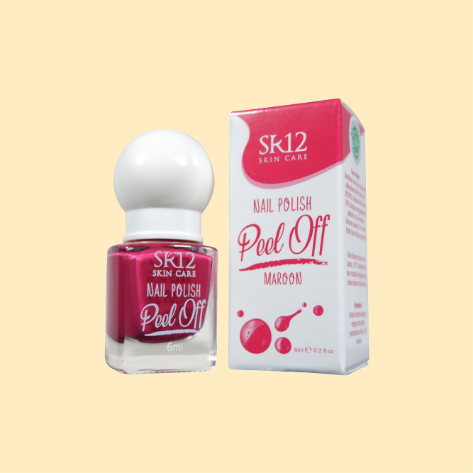 Nail Polish Peel Off Maroon